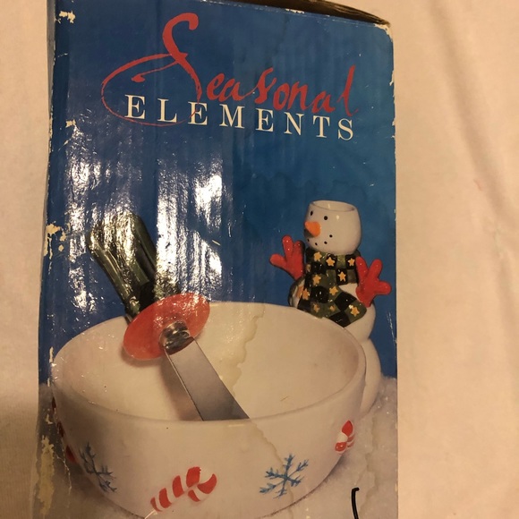 Seasonal Elements butter knife and bowl New in a box 5” tall - Picture 7 of 7